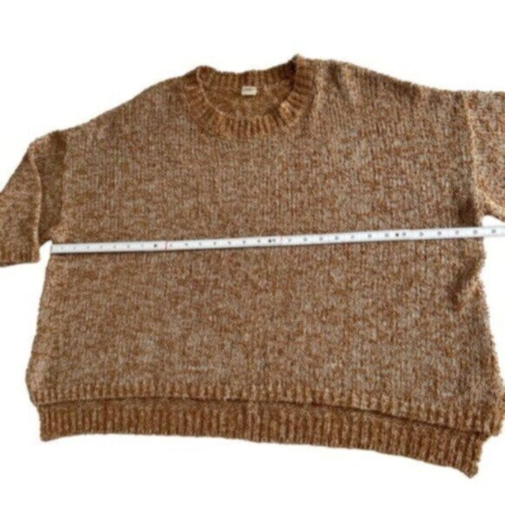 Sun & Shadow | Carmel Brown & Cream Boxy Sweater Size Large - Picture 8 of 8